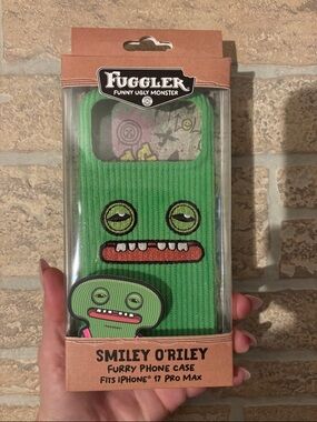 Fuggler Smiley O'Riley Green Furry Phone Case for iPhone 17 Pro Max